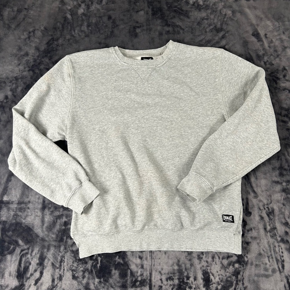 Everlast Sport Sweatshirt Mens Medium Gray Crewneck Pullover 3473